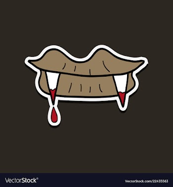 Vampires teeth icon isolated art vector image