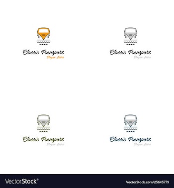 Van classic 70s journey logo design vector image