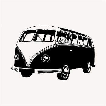 Van  clipart, vintage hand | Free Vector - rawpixel