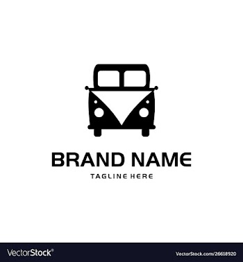 Van delivery logo design vector image