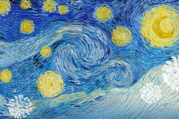 Van Gogh's The Starry Night coronavirus pandemic remix | Free  illustration - 2319691