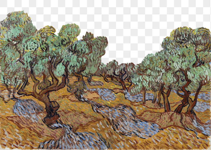Van Gogh landscape png border | Free PNG - rawpixel
