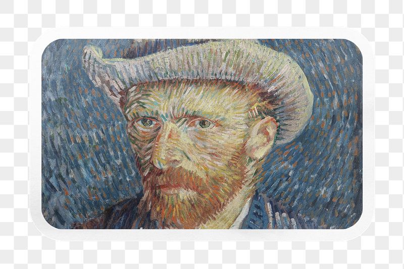 Van Gogh's png Self-Portrait rectangle | Free PNG - rawpixel