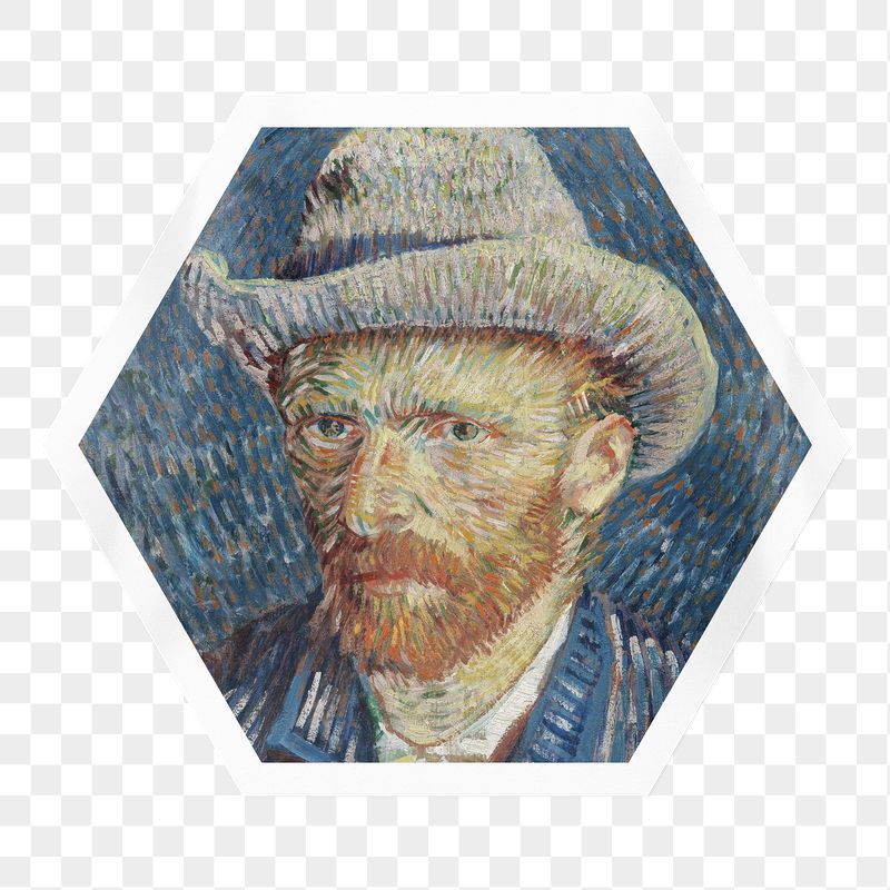 Van Gogh's png Self-Portrait sticker, | Free PNG - rawpixel
