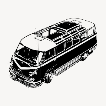 Van hand drawn clipart, car | Free Vector - rawpixel