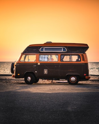 Van Parked on Shore