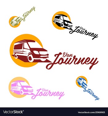 Van transport creative design logo vector image