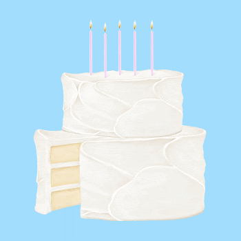Vanilla birthday cake, dessert illustration | Free Photo Illustration - rawpixel