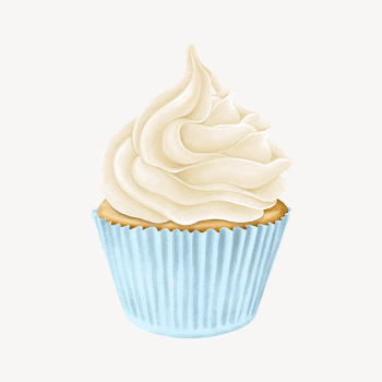 Vanilla cupcake, delicious bakery dessert | Free Photo Illustration - rawpixel