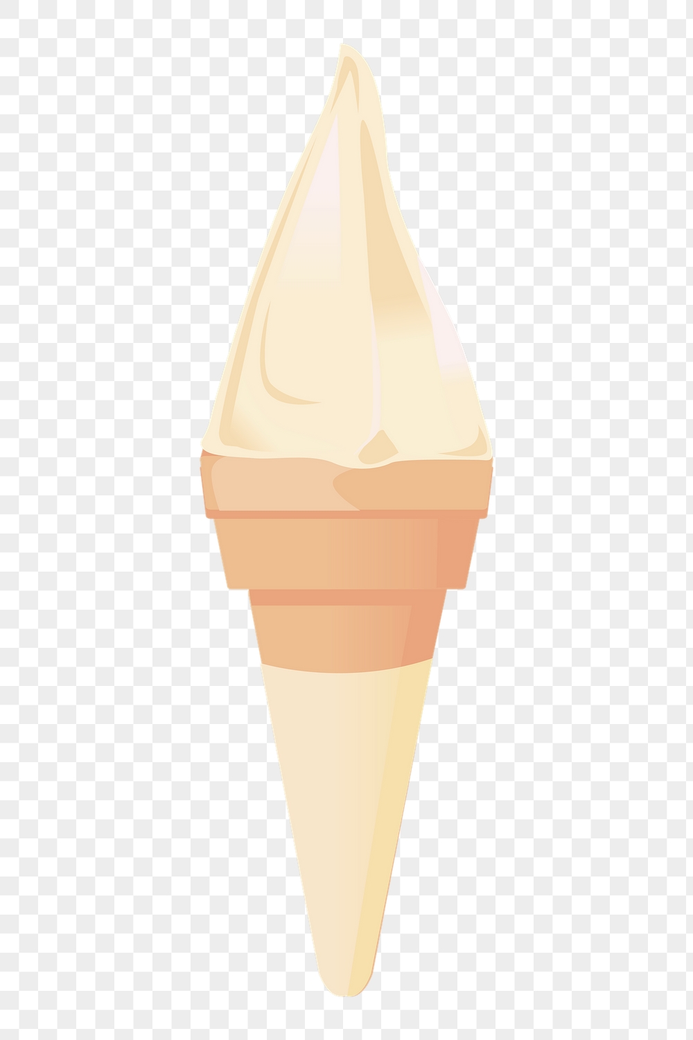 Vanilla gelato png cone sticker, | Free PNG - rawpixel