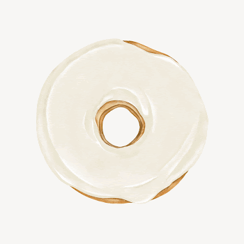 Vanilla glazed donut, aesthetic dessert | Free Photo Illustration - rawpixel