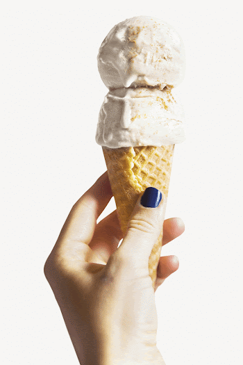 Vanilla ice-cream cone collage element, | Free PSD - rawpixel