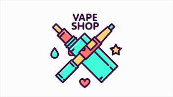 Vape shop graphic line art style HD cartoon logo animation. Motion ...