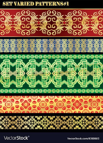 Varied Pattern Elements vector image