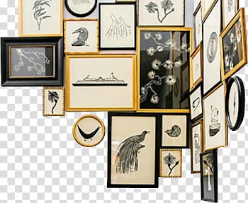 Varieties of paintings with frames transparent background PNG clipart