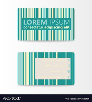 Variety of detailed horizontal business cards on vector image