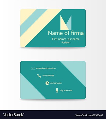 Variety of detailed horizontal business cards on vector image