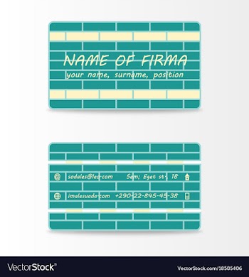 Variety of detailed horizontal business cards on vector image