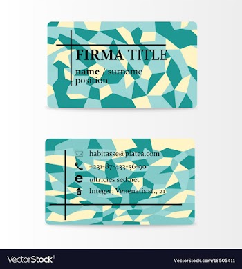 Variety of detailed horizontal business cards on vector image