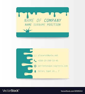Variety of detailed horizontal business cards on vector image