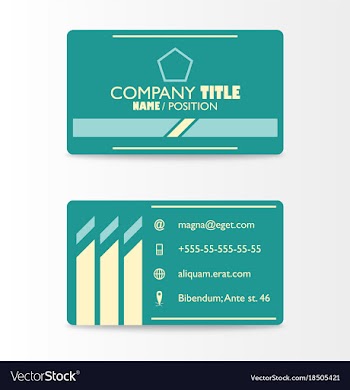 Variety of detailed horizontal business cards on vector image