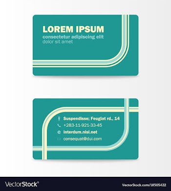 Variety of detailed horizontal business cards on vector image