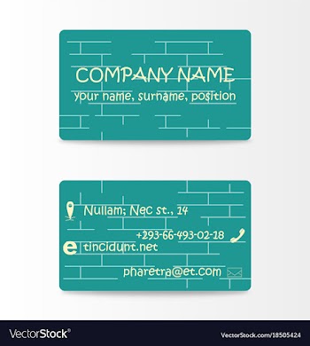Variety of detailed horizontal business cards on vector image