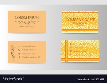 Variety of detailed horizontal business cards on vector image