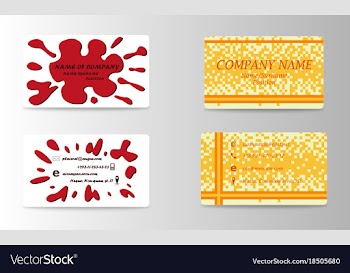 Variety of detailed horizontal business cards on vector image