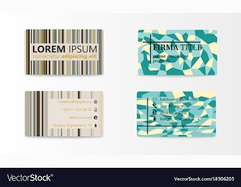Variety of detailed horizontal business cards on vector image