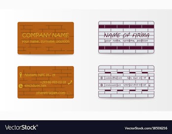 Variety of detailed horizontal business cards on vector image