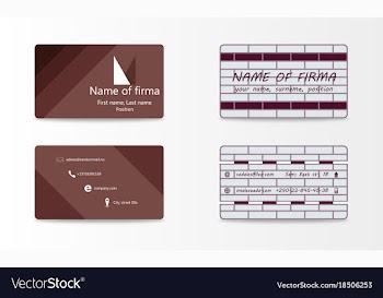 Variety of detailed horizontal business cards on vector image