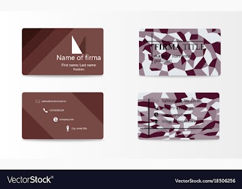 Variety of detailed horizontal business cards on vector image