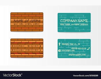 Variety of detailed horizontal business cards on vector image
