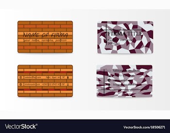 Variety of detailed horizontal business cards on vector image