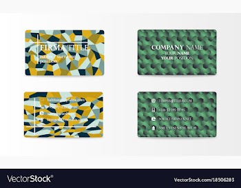 Variety of detailed horizontal business cards on vector image