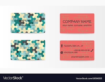 Variety of detailed horizontal business cards on vector image