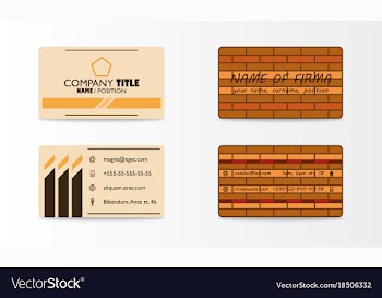 Variety of detailed horizontal business cards on vector image