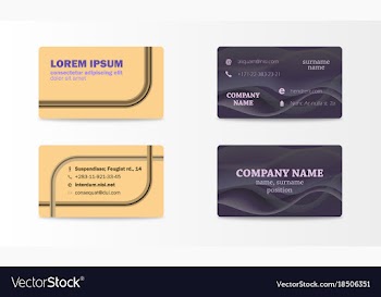 Variety of detailed horizontal business cards on vector image