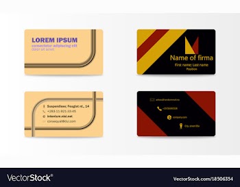 Variety of detailed horizontal business cards on vector image
