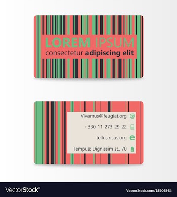 Variety of detailed horizontal business cards on vector image