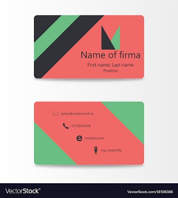 Variety of detailed horizontal business cards on vector image