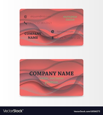 Variety of detailed horizontal business cards on vector image