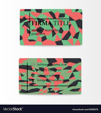 Variety of detailed horizontal business cards on vector image