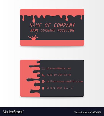 Variety of detailed horizontal business cards on vector image