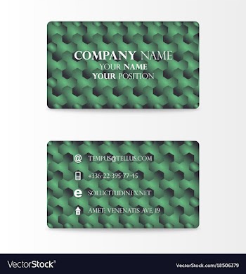 Variety of detailed horizontal business cards on vector image