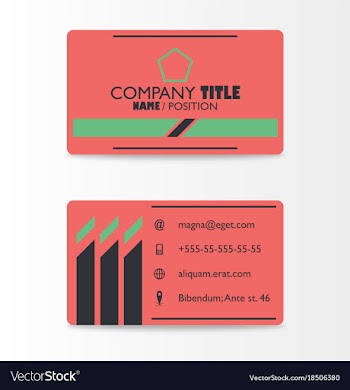 Variety of detailed horizontal business cards on vector image