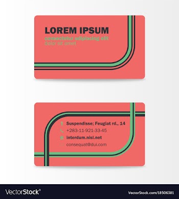 Variety of detailed horizontal business cards on vector image