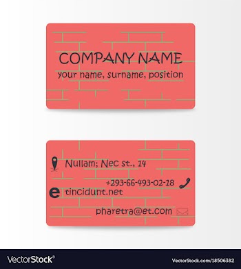 Variety of detailed horizontal business cards on vector image