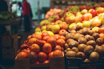 Variety of Fruits in Boxes